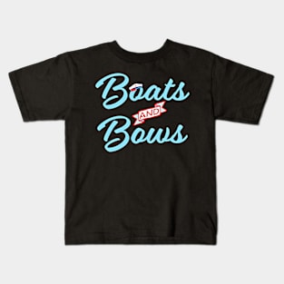Boats and Bows for Lake Life, Beach, and Boating Lover Design Kids T-Shirt